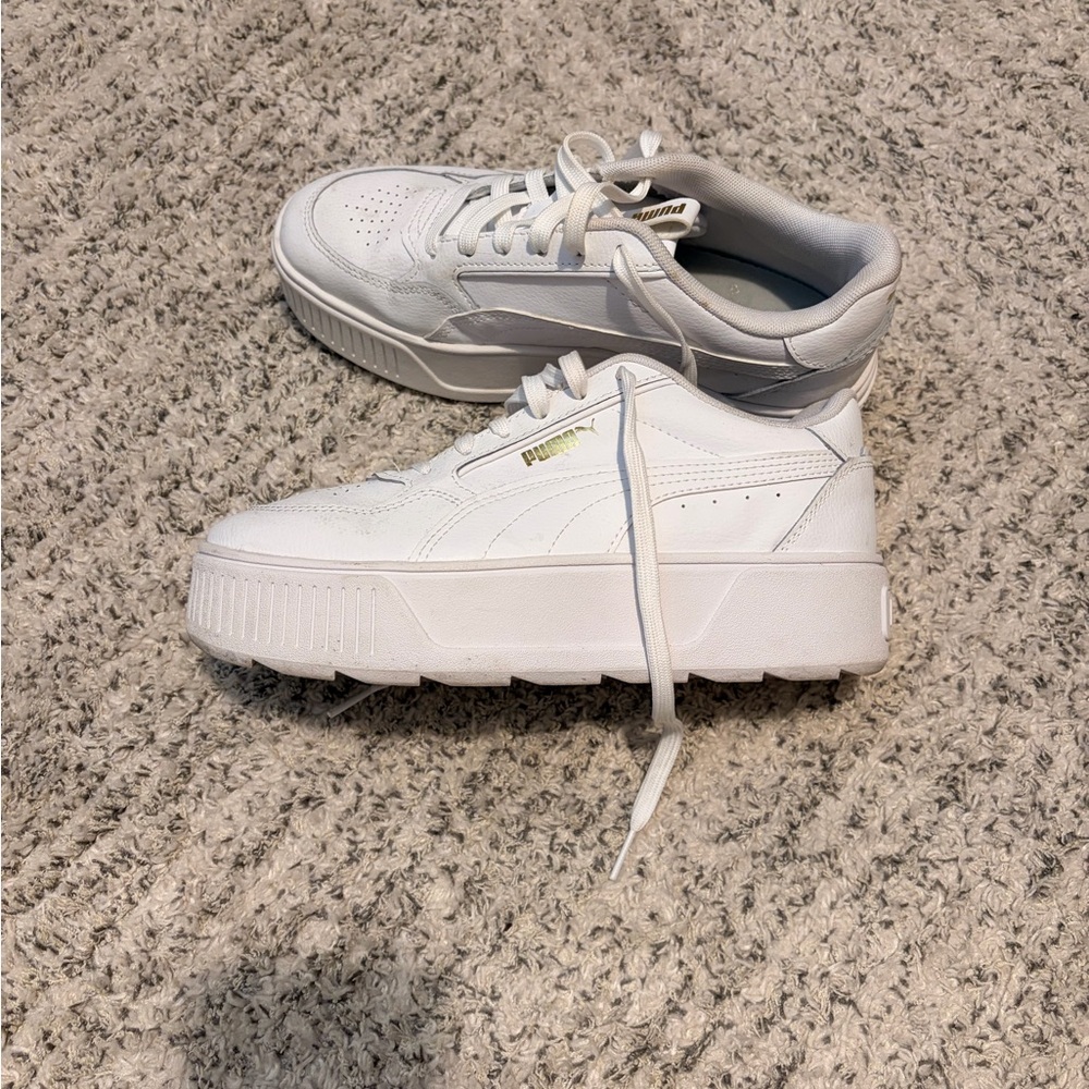 Puma Classic White Platform Sneakers